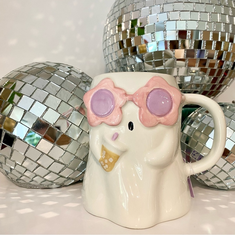 Sunday Morning Ghost Girl Mug: Sunnies and Iced Coffee
